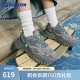 FILA FUSION斐乐女鞋BIANCO老爹鞋季硬糖鞋休闲鞋厚底运动鞋女 神秘灰/城堡灰-FC 36