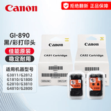 佳能（Canon）GI890原装墨水适用于佳能G1810/G2800/G3800/G4810/G3810/3811 黑色8004+彩色8020原装墨盒/打印头一套