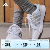 adidas ENTRAP美式校园风运动少年感复古篮球风板鞋男女阿迪达斯 白色/暗银金属/树脂黄   38.5