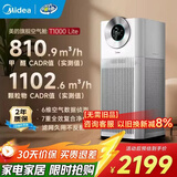 美的（Midea）森林家空气净化器深度分解除甲醛除菌除雾霾异味吸烟宠物净化器过敏源新风机 静音家用大空间 【星澈空气舱】T1000 Lite
