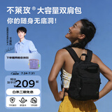不莱玫双肩包迷你包包女款户外旅行外出新款背包男通勤大学生 黑色