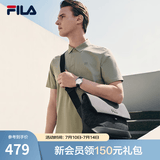FILA 斐乐官方男包挎包2026夏季新款邮差包时尚潮流单肩包斜挎包 正黑色-BK XS