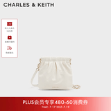 CHARLES&KEITH迷你菱格流浪包单肩斜挎双肩包包女包生日礼物送女友CK2-60782390 【S号】Cream奶白色 S