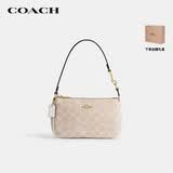 蔻驰（COACH）【品牌直供】女士NOLITA19小号手提麻将包CW426奶茶拼白色礼物