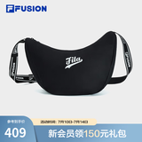 斐乐（FILA） FUSION潮牌情侣款挎包新款饺子包单肩包斜挎包包 深黑-BK XS