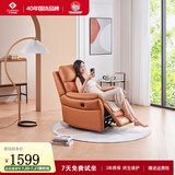 左右沙发单人沙发椅子北欧简约客厅家具科技布功能单椅DZY6010 2电动单椅 科技布-玛瑙棕 一人位