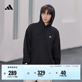 adidas休闲加厚毛圈连帽卫衣套头衫男女秋冬阿迪达斯官方轻运动   黑色   L
