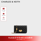 CHARLES&KEITH经典菱格链条小方单肩斜挎包包女包生日礼物送女友CK2-70160131 Black黑色 小包