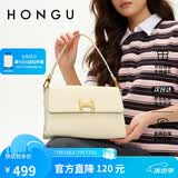红谷包包女真皮单肩手提包上班通勤斜挎小方包女士包