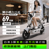 驰小虎电动自行车 如意虎新国标电动车电动自行车48V20Ah电池长续航电瓶车代步车电车家用成人电车白