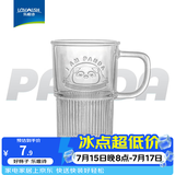 乐唯诗（LOVWISH）玻璃杯高颜值水杯透明玻璃牛奶杯带把ins风奶茶杯早餐杯茶杯 熊猫杯【透明】420ml1只