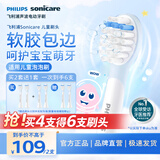 飞利浦（PHILIPS）电动牙刷头 儿童迷你型官方原装硅胶材质不伤牙2支装 HX2032/02 适配电动牙刷HX2432/02 HX2432/01