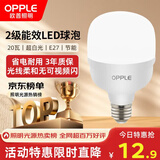欧普照明（OPPLE）LED节能灯泡E27螺口大灯泡 【20w-超白光6500K】1只装 大功率光源超亮高显色球泡