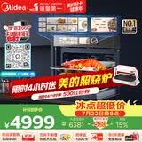 美的（Midea）嵌入式微蒸烤一体机GR6 55L 全域双彩屏 家用蒸烤箱R6（支持鸿蒙智联）蒸烤一体2026年新款