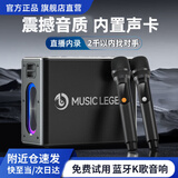音极限2026新款蓝牙音箱话筒一体自带声卡户外k歌麦克风音响家庭KTV唱歌全套设备低音炮电视乐器 官方直售｜V60｜黑｜双话筒