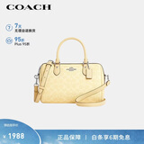 蔻驰（COACH）【品牌直供】女士ROWAN中号手提波士顿包黄色CV961礼物
