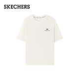 斯凯奇（Skechers）七夕情人节礼物短袖夏季男女同款针织舒适短袖衫百搭L225U117