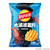 乐事（Lay's）大波浪薯片 铁板鱿鱼味 70g 零食 休闲食品