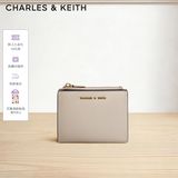 CHARLES&KEITH质感纯色包包女包多卡位短款钱包女士生日礼物送女友CK6-10680907 Ivory象牙色 XXS