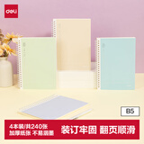 得力（deli）B5/4本60张螺旋本乐素系列学生螺旋本线圈本 学生记事本日记本笔记本子文具LB560-1