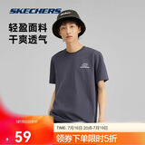 斯凯奇夏季男女情侣同款缤纷系列透气抗菌凉感短袖T恤 L226U080