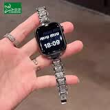 臣颂（CHENSONG）2026新款满天星 适用华为watch fit5Pro/5/fit4/4Pro手表表带 满钻款腕带高级感女生金属表链 银色