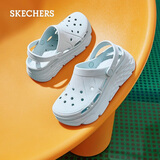 斯凯奇（Skechers）洞洞鞋女士夏季泡泡鞋厚底包头软底凉拖鞋百搭沙滩鞋