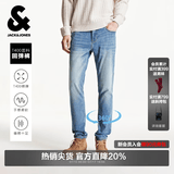 杰克·琼斯（JACK&JONES）男装秋冬季牛仔裤男弹力修身裤子男百搭男裤休闲男士牛仔裤四季款 牛仔蓝 第一批 33 180 W33/L32