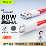 CangHua Type-c数据线2米 8A充电线超级闪充80W/65W快充适用一加1+ Ace3/2Pro/5/6/15/13T/11/9/OPPO手机