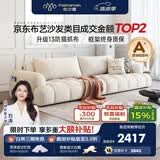 帕沙曼猫抓布艺沙发小户型客厅泡芙奶油风2026年设计师可拆洗新款1005FZ 【升级USB*1.03m宽】2.72米多人位 #2586ZF 30%选择-猫抓布【旗舰版】 硅胶棉+紫罗兰+海绵