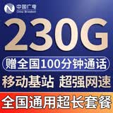 中国广电19元流量卡全国通用不限速5G电话卡无合约非长期永久无限流量纯上网卡大王卡 热销卡-19元230G全国通用+赠100分钟长套餐