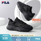 FILA【男女同款】斐乐情侣跑步鞋复古老爹鞋火星鞋潮流时尚舒适老爹鞋 男-黑-BK 41