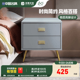 雅兰床头柜卧室储物柜置物简约床边柜收纳柜 （需自行安装柜脚/把手） 米洛Milo(灰色）