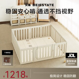 贝易游戏围栏爬爬垫婴儿防护栏地上彩虹小房子围栏整体-150*180+XPE2