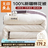 无印良品A类100%新疆棉花被子 春秋被芯棉被 5斤 220*240cm