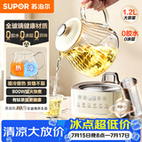 苏泊尔（SUPOR）全玻璃养生壶有钛0涂层纯玻璃多功能恒温烧水壶煮水壶办公室轻音炖煮茶壶SW-12Y10Q
