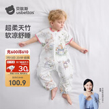 贝肽斯婴儿睡袋夏季竹棉纱布宝宝睡衣分腿儿童防踢被睡袋前2后2乔兔 M
