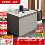 全友家居现代简约客厅岩板方形茶几高矮圆几电视柜组合落地置物柜家具 质感灰|电视柜附柜 岩板+大容量储物+多规格可选