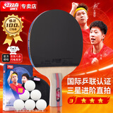 红双喜DHS 三星级乒乓球拍训练比赛用成品单拍 升级版直拍F3006双面反胶