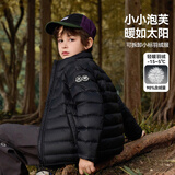 ASK JUNIOR90绒男女同款羽绒服秋冬加厚保暖百搭羽绒内胆运动风 黑色 140 