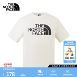 北面（The North Face）【经典款】短袖T恤男宽松棉质半袖户外休闲舒适透气春夏上新款 米白色 3XL /190
