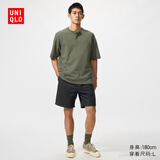 优衣库麻混纺舒适短裤男装26春夏新款482260 09 黑色 XS