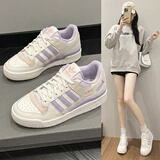 阿迪达斯（adidas）三叶草女鞋 26夏季新款运动鞋轻便休闲鞋透气潮流板鞋时尚小白鞋 暮烟薰紫/新款/时尚/主推 39