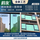 韵友隔热膜遮阳贴膜玻璃贴纸防晒遮光窗户贴纸防窥单向透视隐私贴膜 高清翡翠绿单向透视 120cm宽*长5m(拍多件长度连着发)