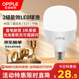 欧普照明（OPPLE）LED球泡E27螺口灯泡【40w-超白光6500K】1只装 大功率光源超亮高显色球泡