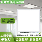 真欧60*60平板灯集成吊顶石膏板矿棉板铝扣板办公600*600格栅led灯 28瓦节能护眼无频闪【白框白光】 白光600*600