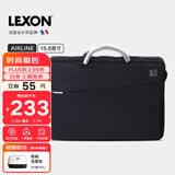 乐上（LEXON）手提包男15.6英寸笔记本包电脑包公事包时尚休闲公文包蓝黑色
