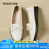意尔康平跟中老年人妈妈鞋软底一脚蹬婆婆鞋女 29674W 米白 39