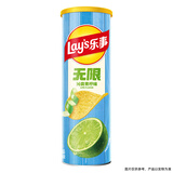 乐事（Lay's）无限薯片 沁爽青柠味 104g 罐装 膨化食品 零食 休闲食品 