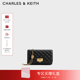 CHARLES&KEITH经典菱格链条小方单肩斜挎包包女包生日礼物送女友CK2-70160131 Black黑色 小包